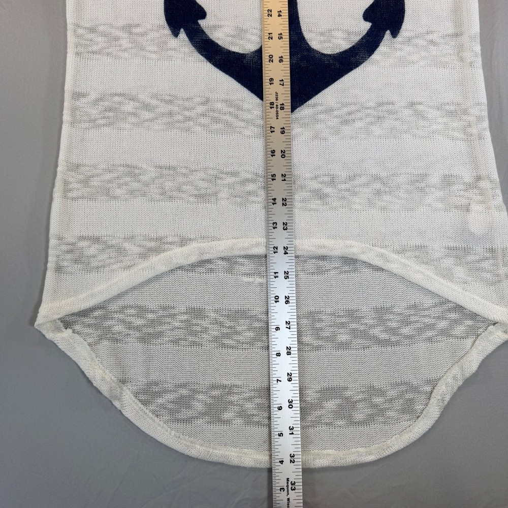 Vintage Havana Womens Anchor‎ Graphic Sleeveless High Low Knit Top White Small - Picture 6 of 10